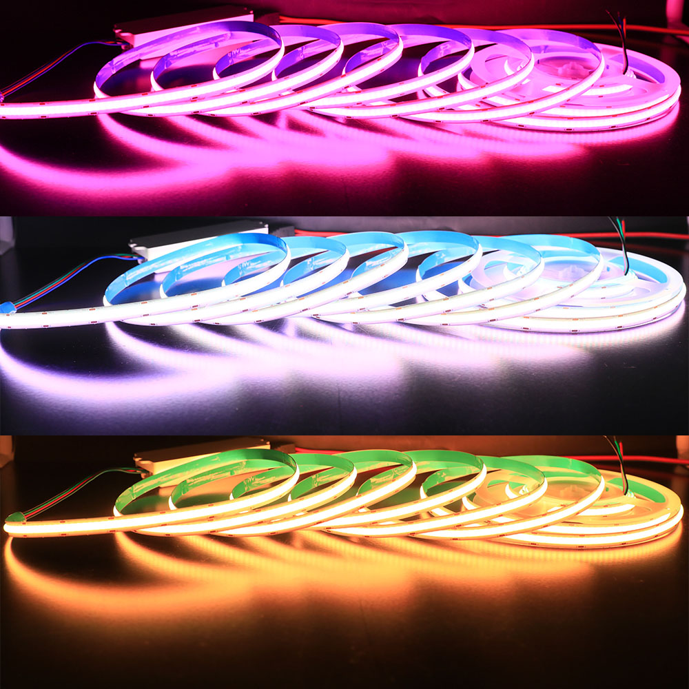 12/24V COB Light RGB LED Strip Color Changing 576LEDs/m